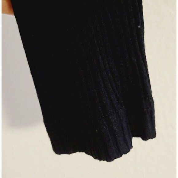 A.L.C. Savannah Fitted V-neck Long Sleeve Ribbed Tee In Black Women's Size M - Picture 8 of 10